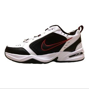 Size 10.5 Nike Air Monarch IV - White Black Varsity Red - Running Sneakers.